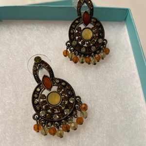 Jewel dangle earrings
